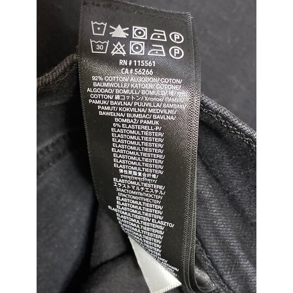 7 For All Mankind Paxtyn Women's Black Slim Mid Rise Skinny Denim Jeans Size 32 - Picture 3 of 4